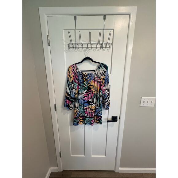 John Paul Richard Womens 3/4 Sleeve Bright Tropical Colorful Blouse Size XL Boho - Picture 8 of 9